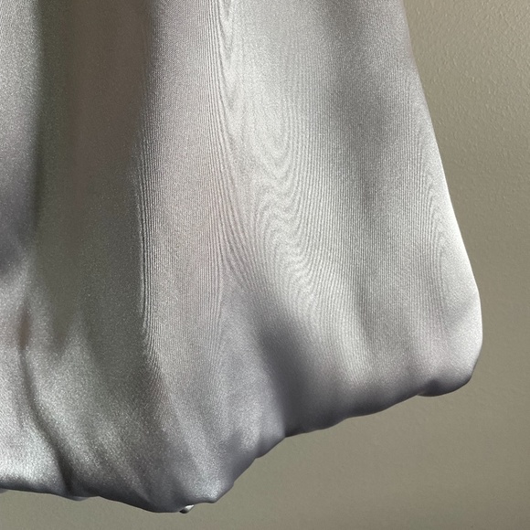 Silver Strapless Sequin Party Dress - Picture 6 of 10